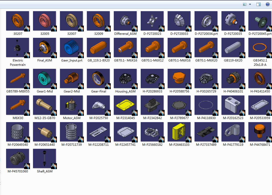 新能源汽车电机驱动系统设计三维CATIA模型图纸